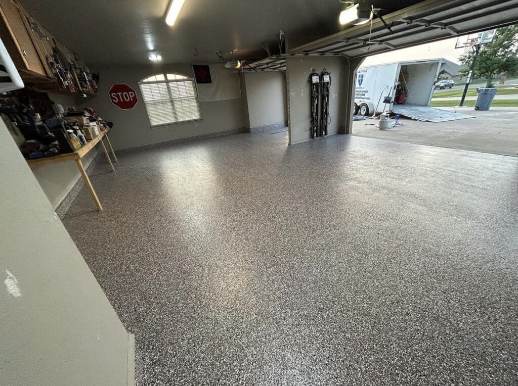complete4 garage floor with concrete coating