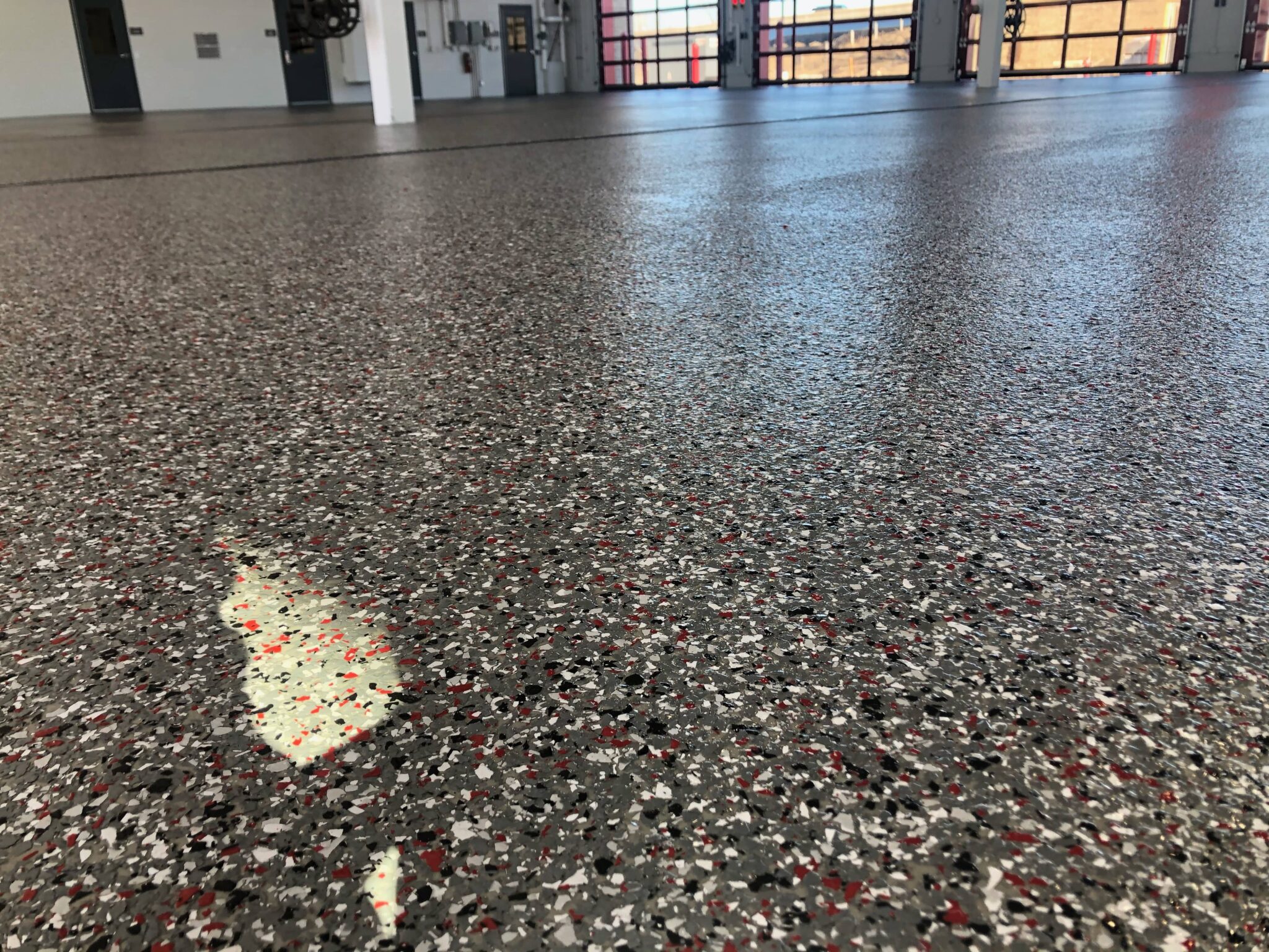 finished fire station floor coating
