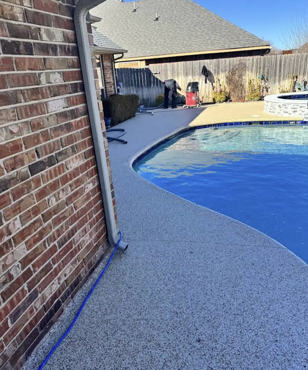 Flake Pool Deck Flooring Blue Shield Floor Coatings OKC