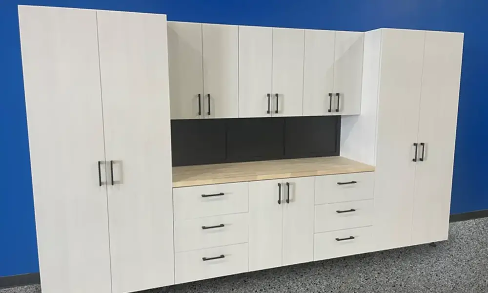 Garage Custom Designs Cupboards OKC Blue Shield Floor Coatings OKC