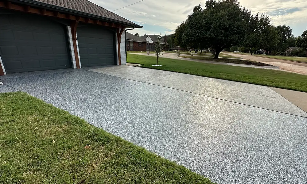 Outside-Flaked-Floors Outside Flaked Floors Blue Shield Floor Coatings OKC