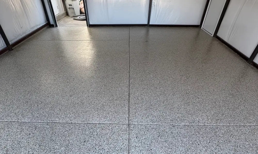 Garage Custom Flaked Floors OKC Blue Shield Floor Coatings OKC