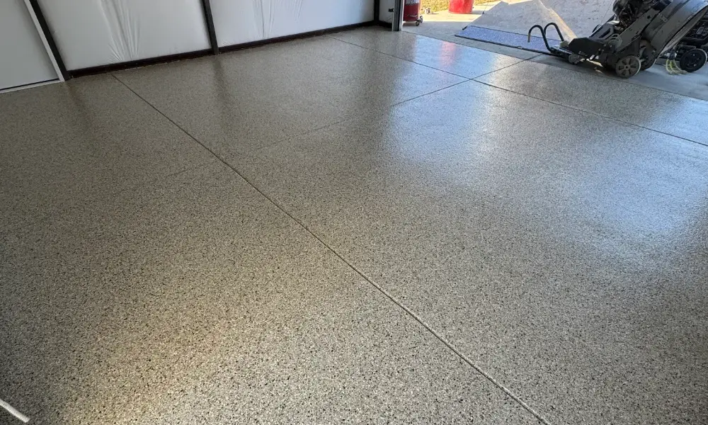 Garage Custom Flaked Floors Blue Shield Floor Coatings OKC