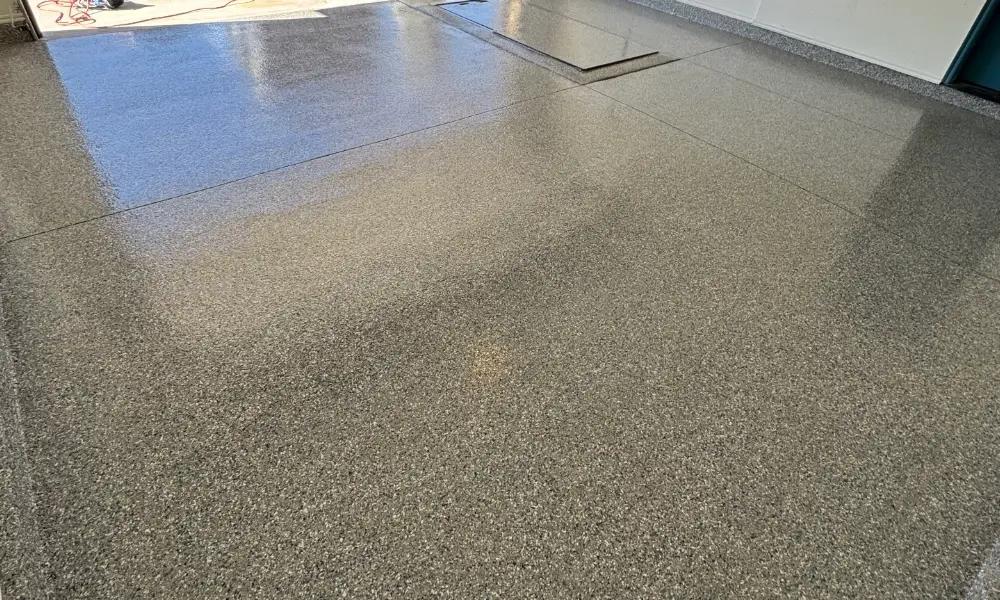 Garage Custom Flaked Floors Blue Shield Floor Coatings OKC